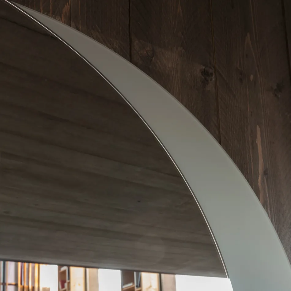 مرآة ذات قاعدة زجاجية مطلية باللون الرمادي الداكن محفورة، صنعت في إيطاليا - أوريجانو Viadurini