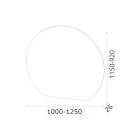 مرآة بإضاءة خلفية LED فقط على الجانب الدائري صنع في إيطاليا - صنع Viadurini