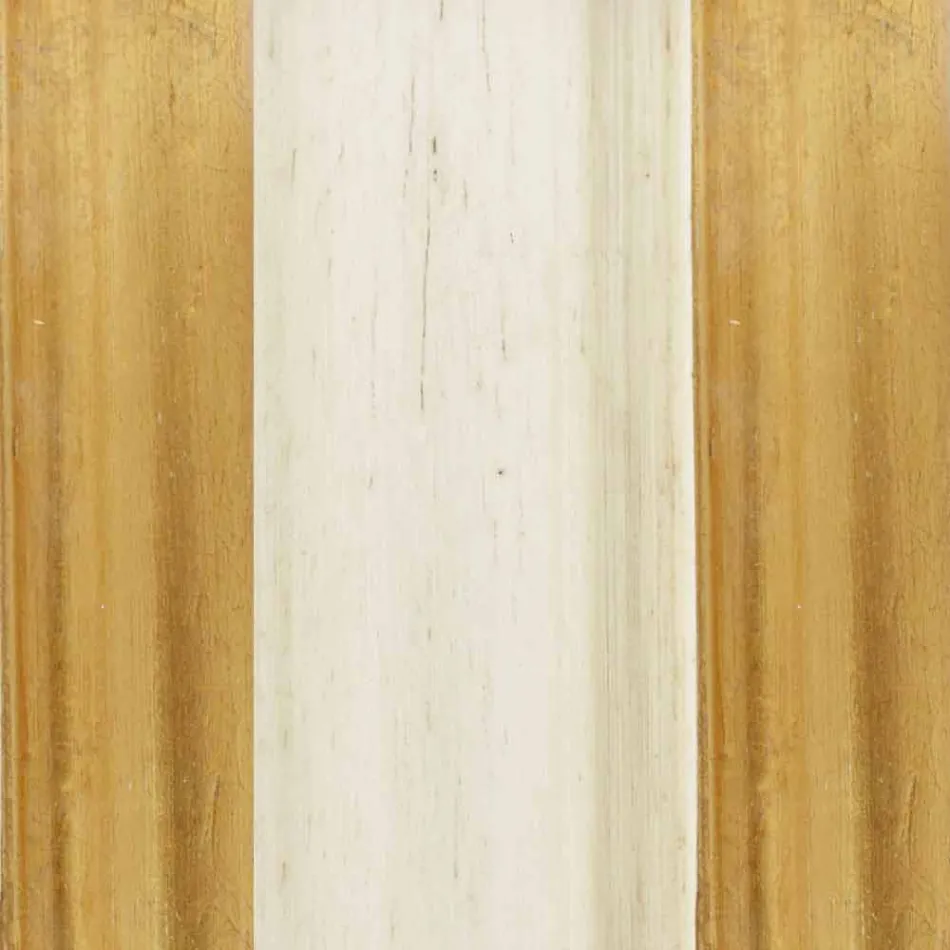 مرآة حائط خشبية باللون الفضي والعاجي والذهبي مصنوعة في إيطاليا فيتوريو Viadurini