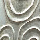 مرآة حائط ذهبية وبيضاء وفضية مصنوعة من خشب أوجينيو صنع في إيطاليا Viadurini