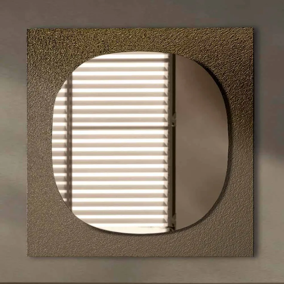مرآة حائط بإطار زجاجي مزور، صنع في إيطاليا - مافريك Viadurini