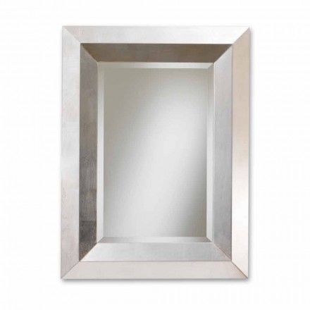 مرآة حائط بتصميم لوتو بإطار خشبي Viadurini