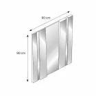 مرآة حائط بتصميم عصري من الزجاج والمعدن، صنع في إيطاليا - بالينو Viadurini