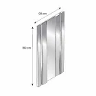 مرآة حائط بتصميم عصري من الزجاج والمعدن، صنع في إيطاليا - بالينو Viadurini