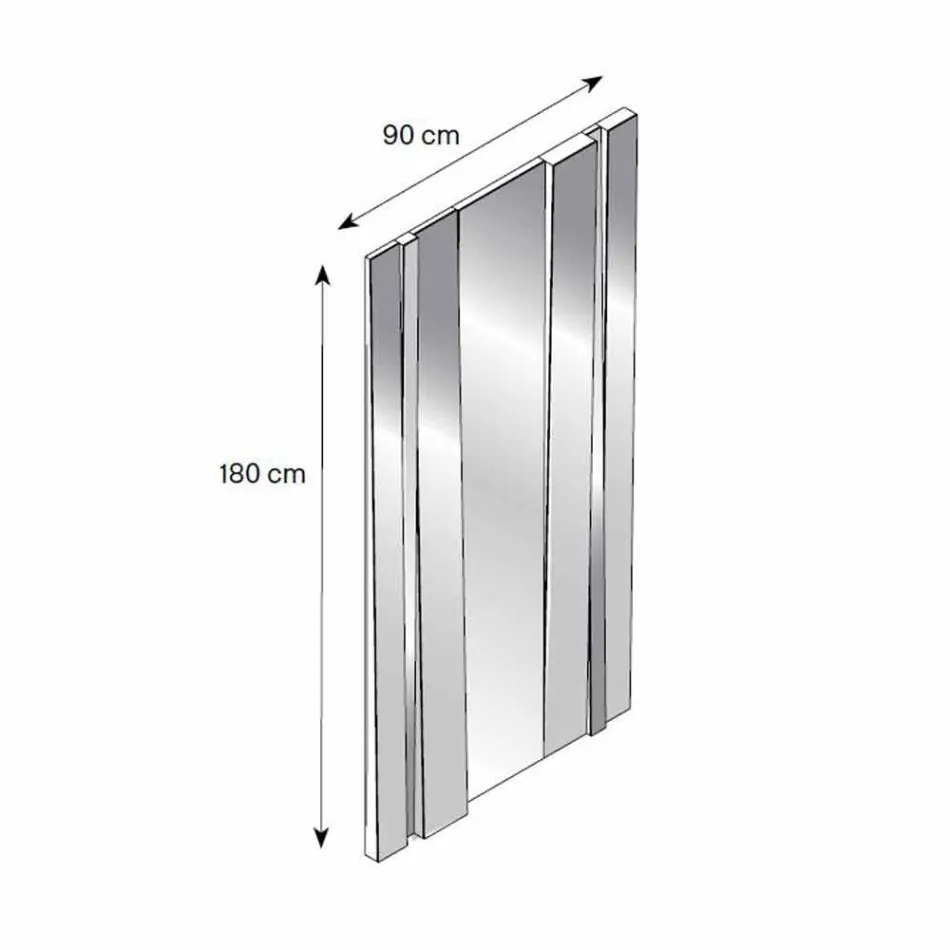 مرآة حائط بتصميم عصري من الزجاج والمعدن، صنع في إيطاليا - بالينو Viadurini