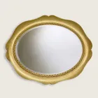 مرآة حائط مصنوعة يدويًا من خشب التنوب في إيطاليا فرانكو Viadurini