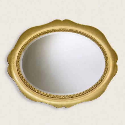 مرآة حائط مصنوعة يدويًا من خشب التنوب في إيطاليا فرانكو Viadurini