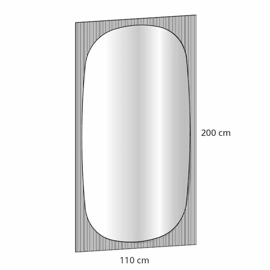 مرآة حائط حديثة بلون برونزي، صنع في إيطاليا - باندوليرو Viadurini