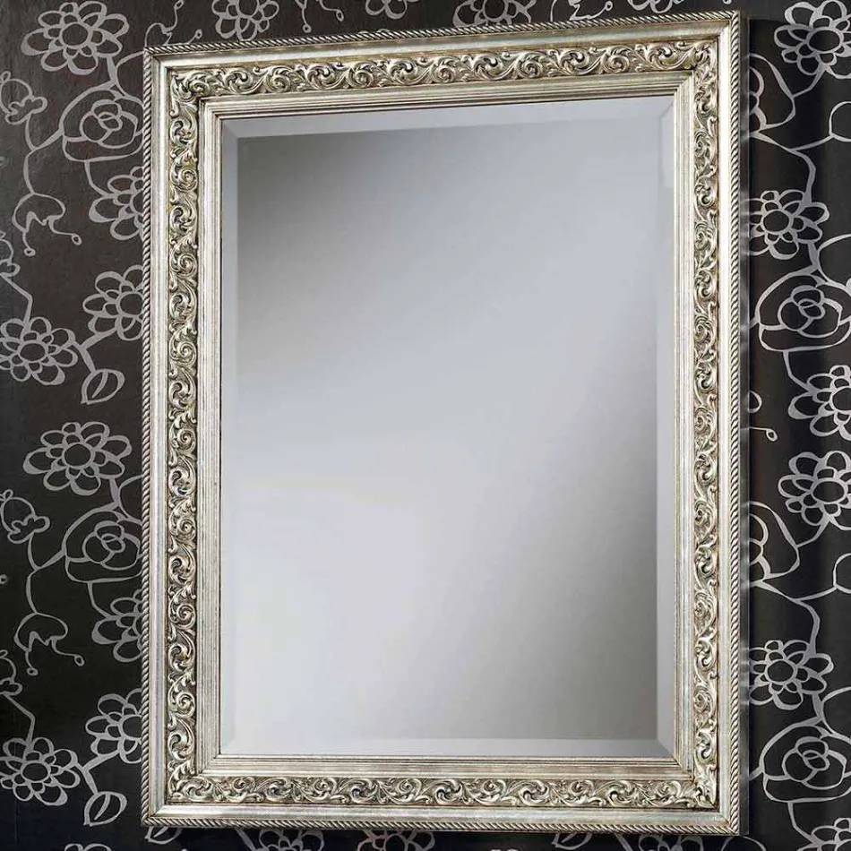 مرآة حائط حديثة مصنوعة من الخشب، مصنوعة يدويًا في إيطاليا، بييرو Viadurini