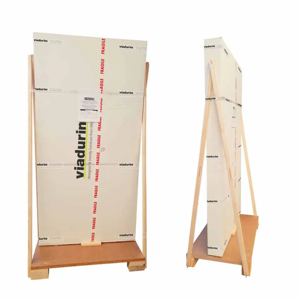 مرآة حائط صغيرة متناثرة من زهور البتونيا من تصميم Viadurini Decor Viadurini