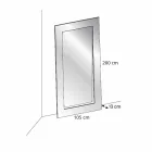 مرآة أرضية مستطيلة بتصميم عصري، صنع في إيطاليا - سالامينا Viadurini