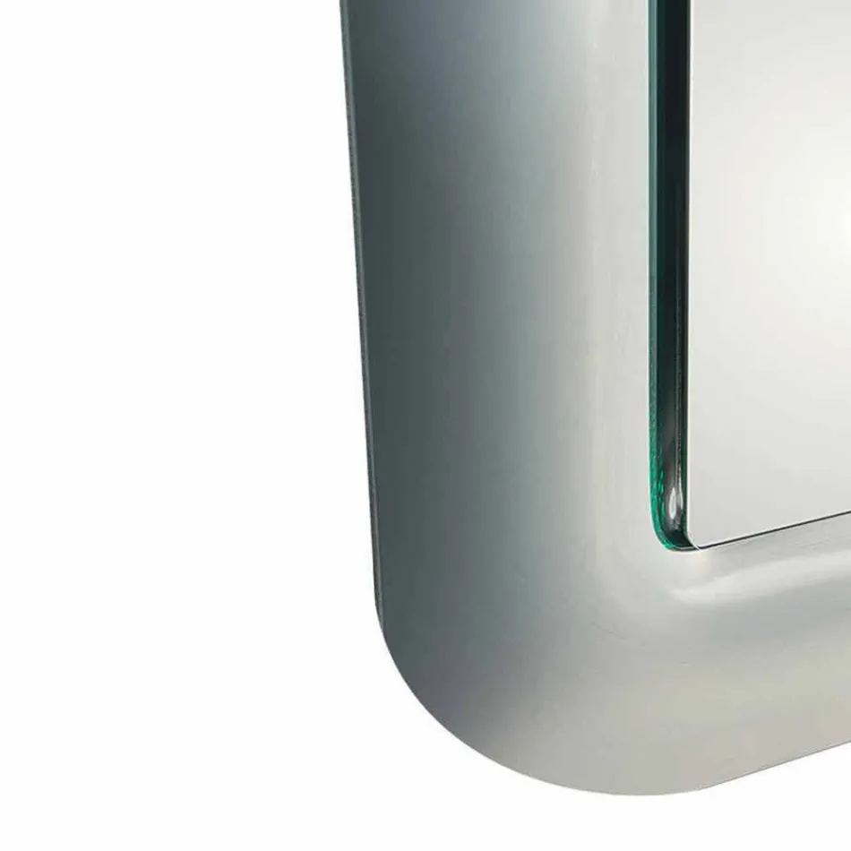 مرآة بتصميم بإطار زجاجي بتأثير الكريستال، صنع في إيطاليا - لوب Viadurini