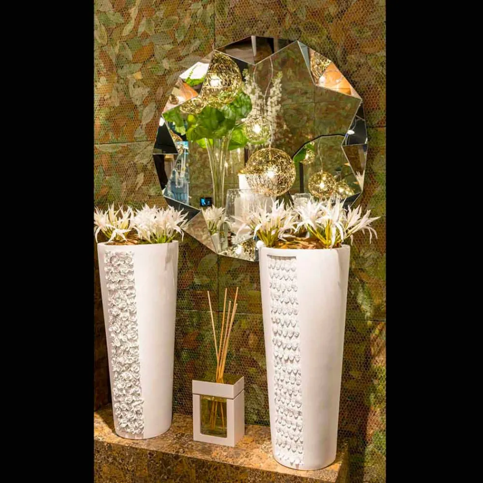 مرآة حائط حديثة بتصميم ثلاثي الأبعاد من شركة Diamond Viadurini