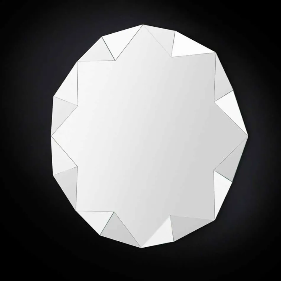 مرآة حائط حديثة بتصميم ثلاثي الأبعاد من شركة Diamond Viadurini