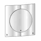 مرآة حائط بتصميم عصري مكونة من 3 ألواح، صنع في إيطاليا - بريستول Viadurini