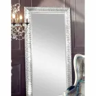 مرآة حائط مستطيلة مصنوعة من خشب التنوب صنع في إيطاليا Achille Viadurini