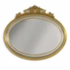 إفريز جدار المرآة من الراتنج وخشب التنوب صنع في إيطاليا ألبرتو Viadurini