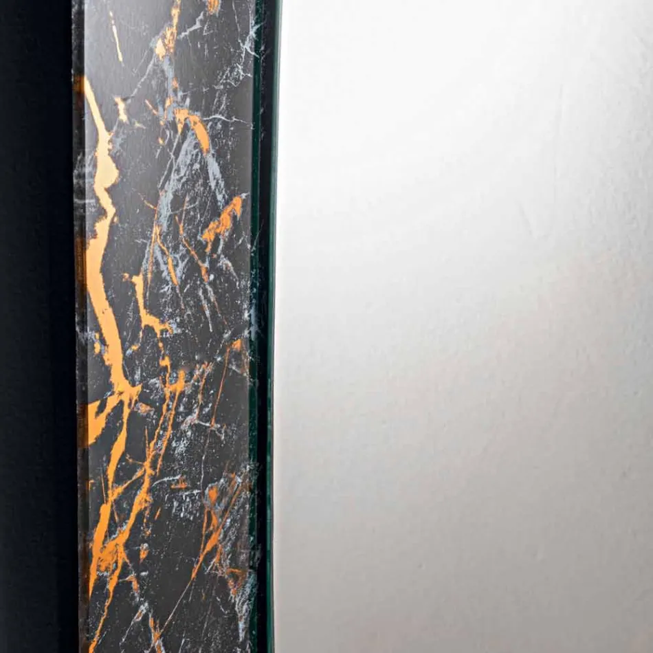 مرآة بتصميم مستطيل بإطار زجاجي، صنع في إيطاليا - إكليس Viadurini