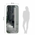 مرآة مستطيلة طويلة بإطار كريستالي، صنع في إيطاليا - لوب Viadurini