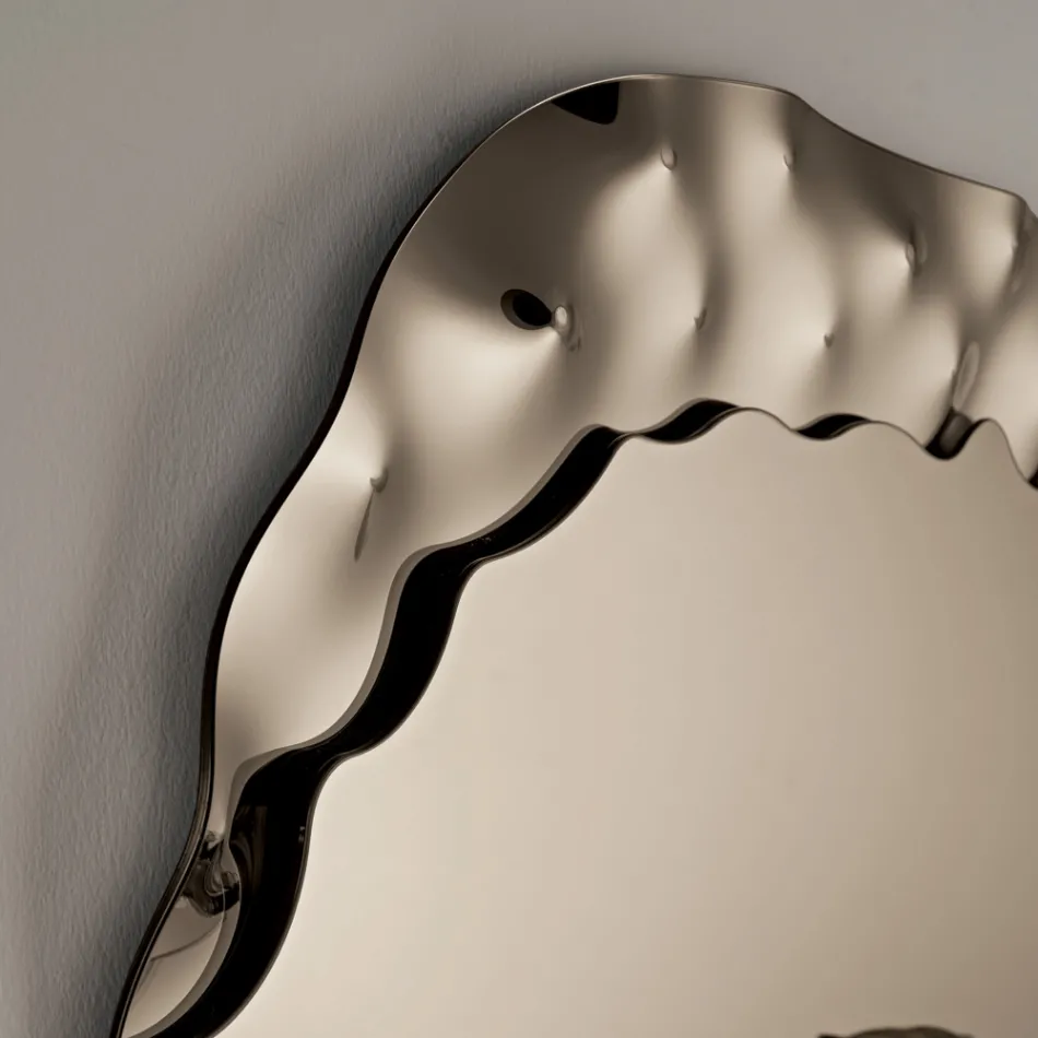 مرآة مصقولة بزجاج منقط، صنع في إيطاليا - أماتا Viadurini