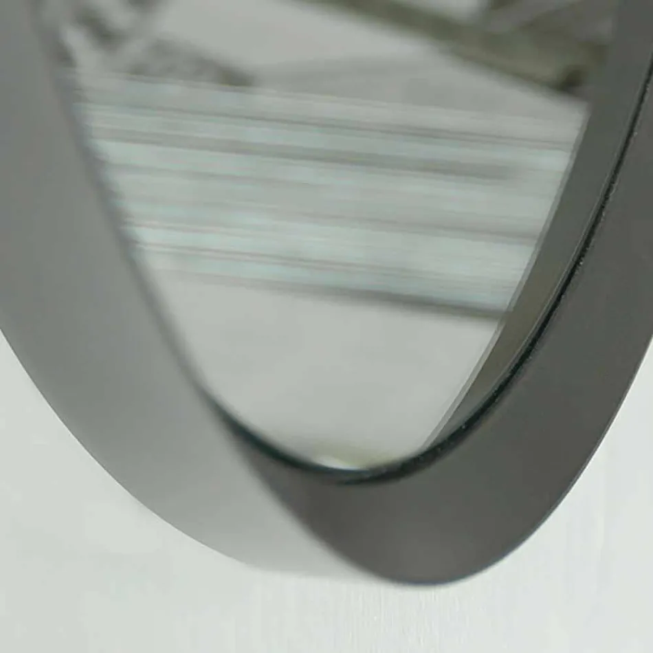 مرآة حائط دائرية بإطار مطلي بالورنيش بتصميم عصري أنيق - أودوسو Viadurini