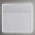 مرآة حائط بحواف ساتان، إضاءة LED، تيسا Viadurini