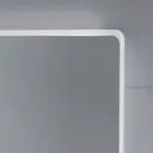 مرآة حائط بحواف ساتان، إضاءة LED، تيسا Viadurini