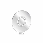 مرآة حائط بتصميم دائري مع معدن ذهبي وقطعة مركزية - ميرال Viadurini