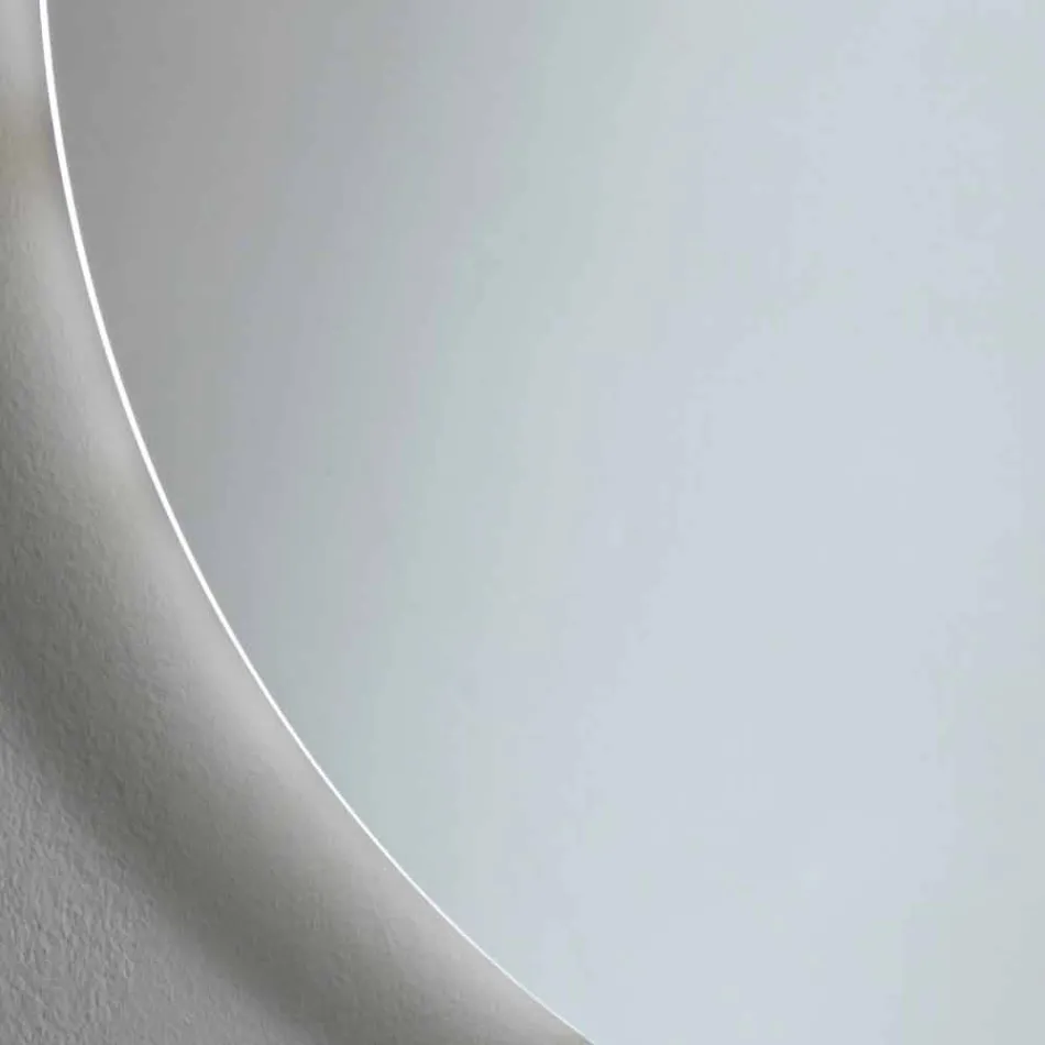 مرآة حائط دائرية بإضاءة خلفية LED مصنوعة في إيطاليا - روندا Viadurini