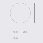 مرآة حائط دائرية بإضاءة خلفية LED مصنوعة في إيطاليا - روندا Viadurini