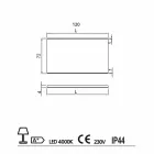 مرآة حمام بتصميم عصري مع إضاءة LED وحواف من الساتان من Veva Viadurini