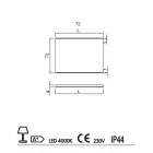 مرآة حمام بتصميم عصري مع إضاءة LED وحواف من الساتان من Veva Viadurini