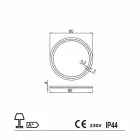 مرآة بحواف من الفولاذ المقاوم للصدأ وتصميم عصري مع أضواء LED من تشارلي Viadurini