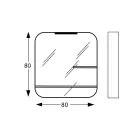 مرآة بإطار معدني ورفين زجاجيين، صنع في إيطاليا - ويليام Viadurini