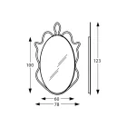 مرآة بإطار معدني ومصابيح LED مدمجة، صنع في إيطاليا - ليوناردو Viadurini