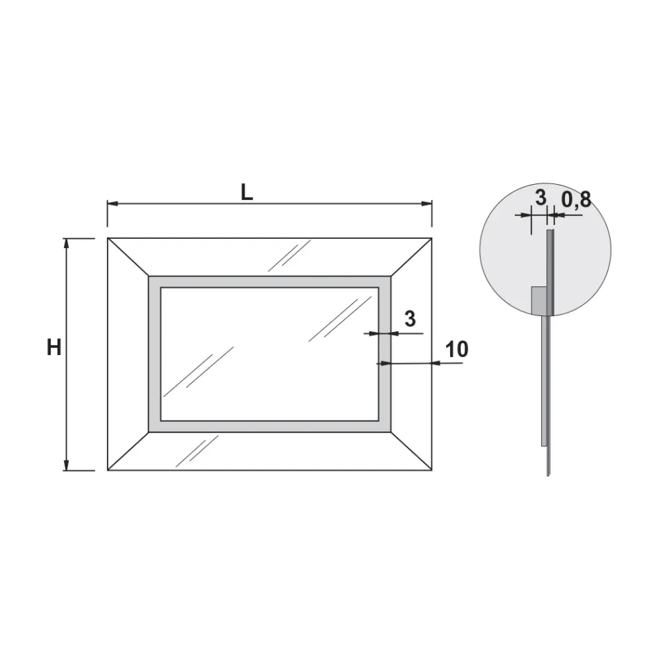 مرآة بإطار ملون ومصباح LED صنع في إيطاليا - نيوتن Viadurini