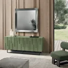 مرآة بإطار مُشكّل متوفرة بثلاثة أحجام ولونين - كارولينا Viadurini