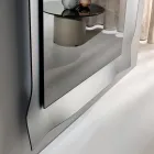 مرآة بإطار مُشكّل متوفرة بثلاثة أحجام ولونين - كارولينا Viadurini