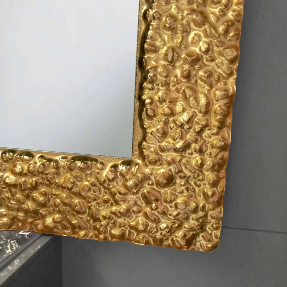 مرآة بإطار زجاجي مزخرف بتصميم عصري، سيسيليا Viadurini