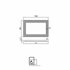 مرآة بإطار زجاجي مزخرف بتصميم عصري، سيسيليا Viadurini