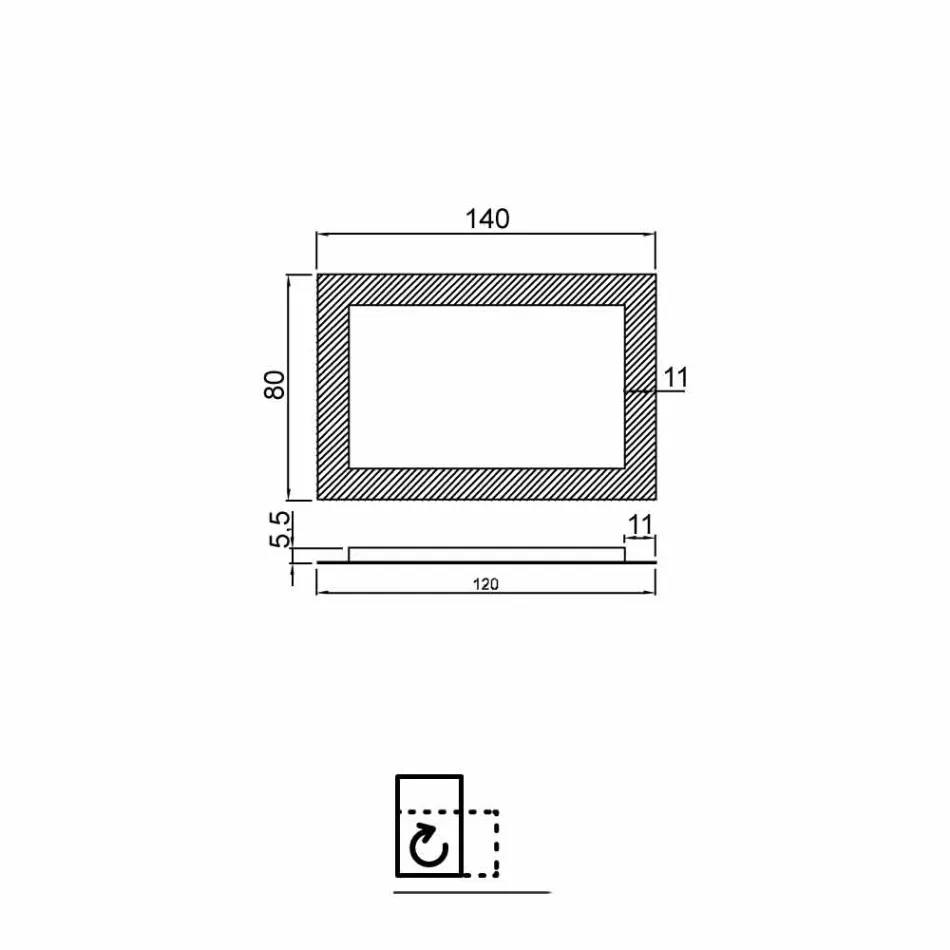 مرآة بإطار زجاجي مزخرف بتصميم عصري، سيسيليا Viadurini