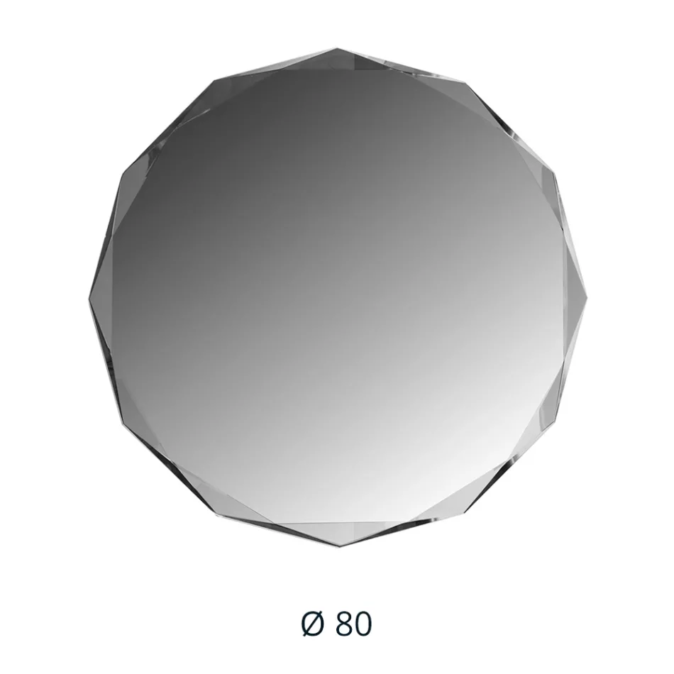 مرآة محفورة بالماس ذات حافة مشطوفة - إكسلسيور Viadurini