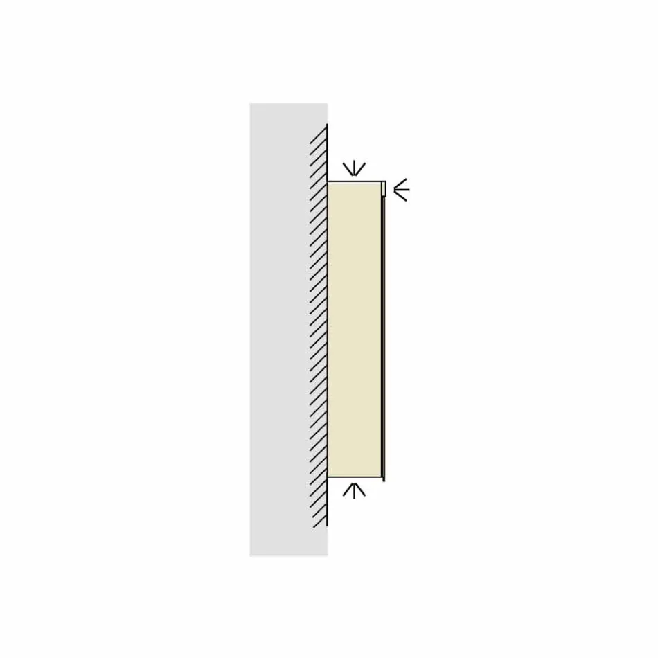 مرآة حاوية 2 أبواب بتصميم عصري، إضاءة LED، كارول Viadurini