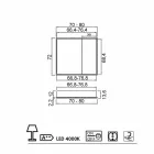 مرآة حائطية مع بابين عصريين وإضاءة LED، أديل Viadurini