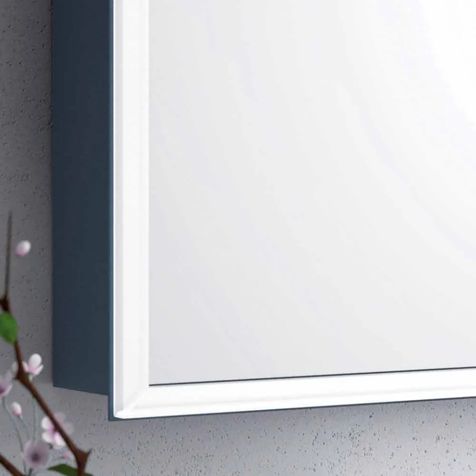 مرآة حائطية مع بابين عصريين وإضاءة LED، أديل Viadurini