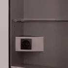 مرآة حائطية مع بابين عصريين وإضاءة LED، أديل Viadurini