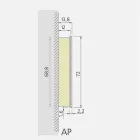 مرآة حائطية مع بابين عصريين وإضاءة LED، أديل Viadurini