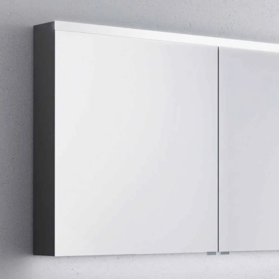 مرآة حمام مع حوض استحمام ببابين، تصميم عصري، كارول Viadurini