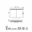 مرآة حمام مع حوض استحمام ببابين، تصميم عصري، كارول Viadurini