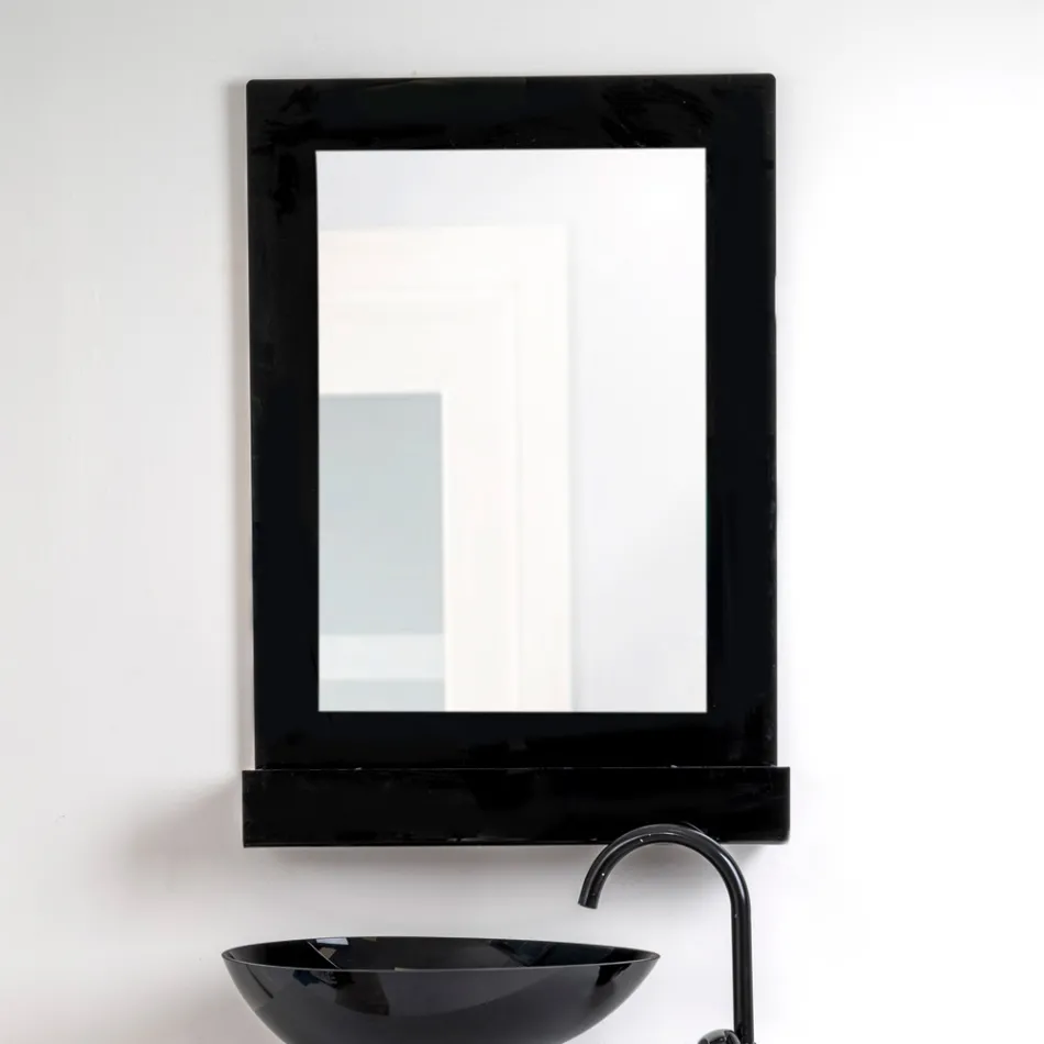 خزانة مرآة حائط من زجاج شبكي ثلاثي الألوان، صنع في إيطاليا - كيران Viadurini